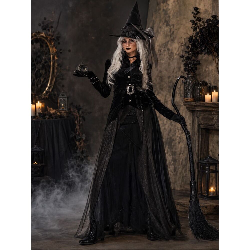 California Costume Gothic Witch Magic Wizard Adult Women Halloween Sz Small 6-8